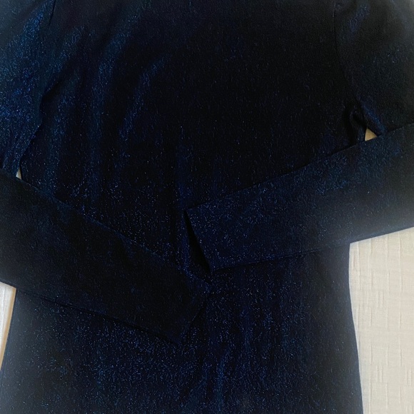 J. CREW Sparkling Navy Long Sleeve Top - Picture 6 of 9